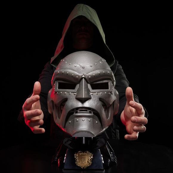 Marvel Legends Doctor Doom Helmet Adult Gray Roleplay Collectible Mask Gear - Picture 6 of 9